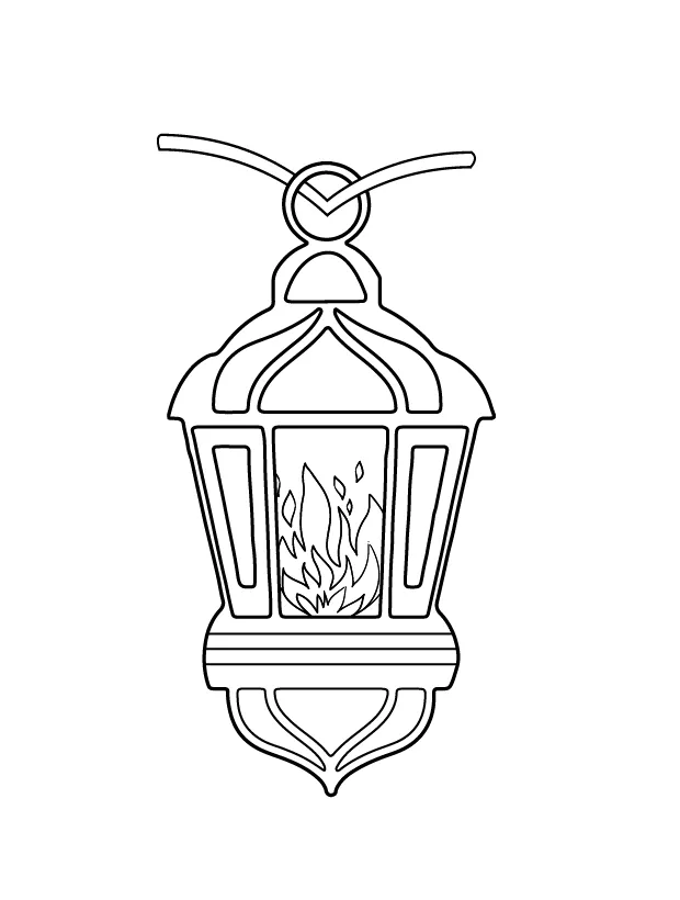 Christmas lantern coloring page