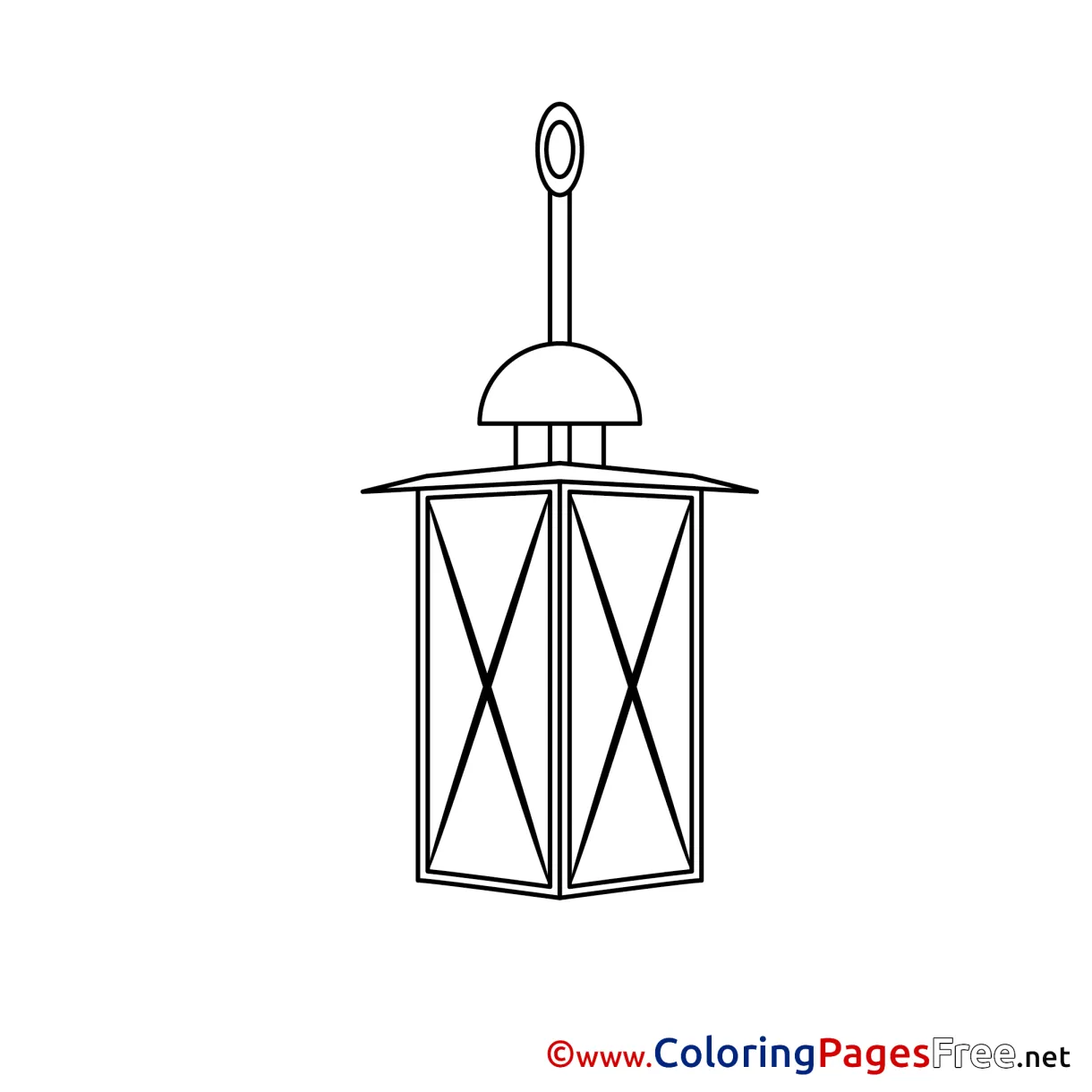 Lantern colouring page printable free