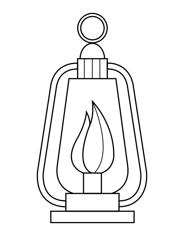Printable lantern coloring page
