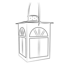 Decorated lantern coloring page for kids free lanterns printable