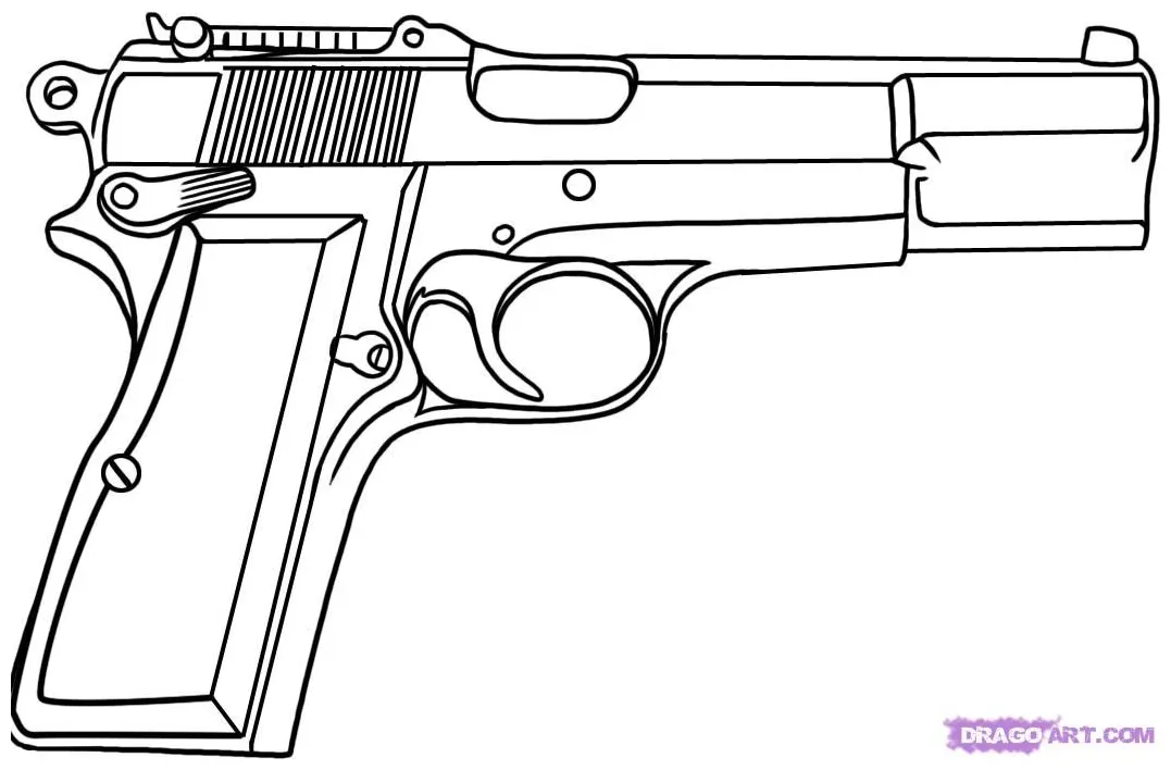 Gun coloring page. only coloring page coloring home printable coloring page