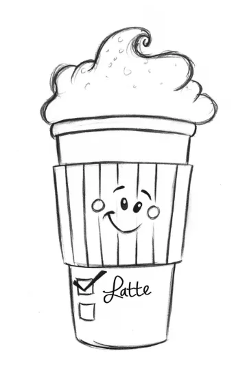 Latte coloring page coloring pages