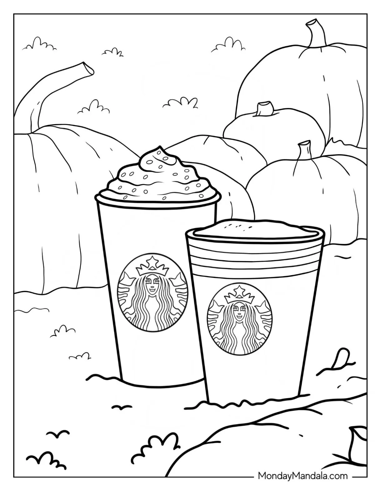 Latte coloring page at april hyde blog