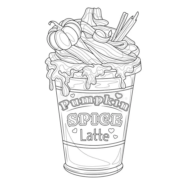 Coloring book art latte stock illustrations 140 coloring book art