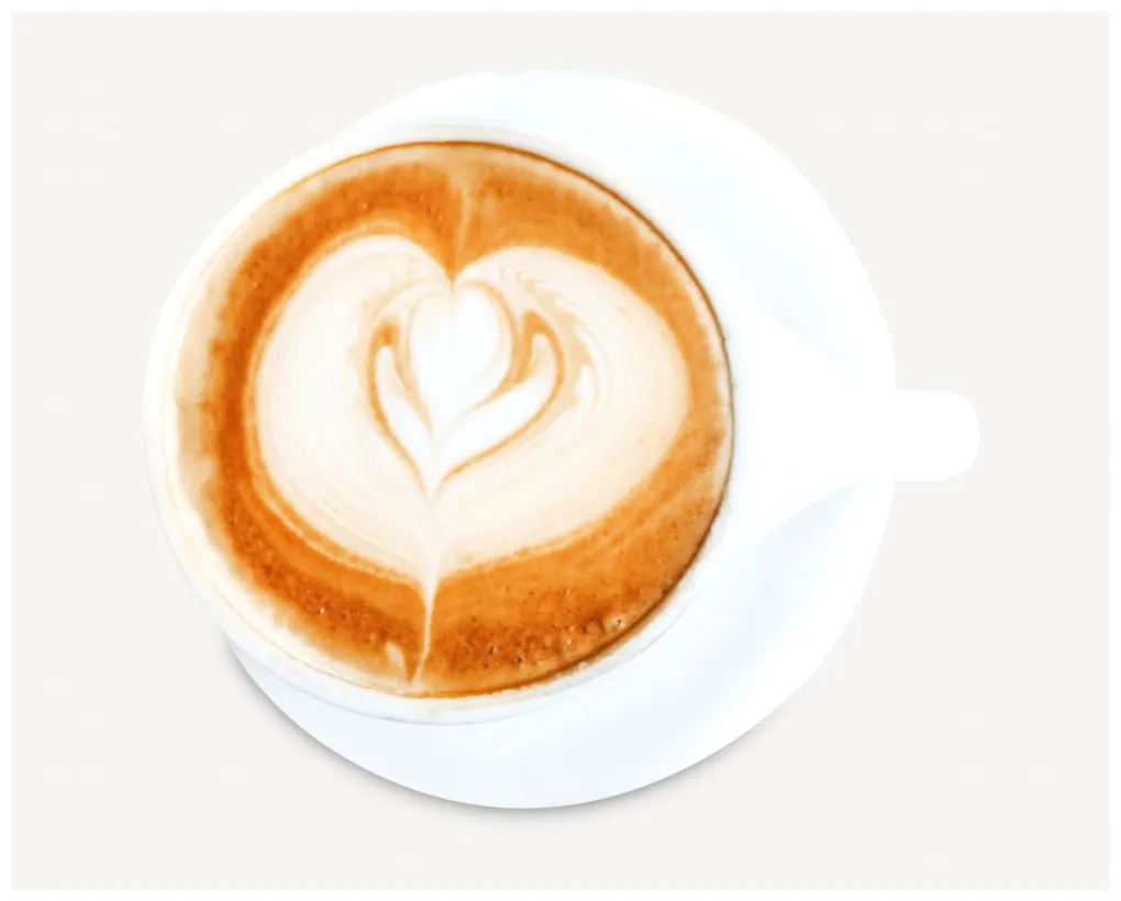 Latte art, isolated design free rawpixel