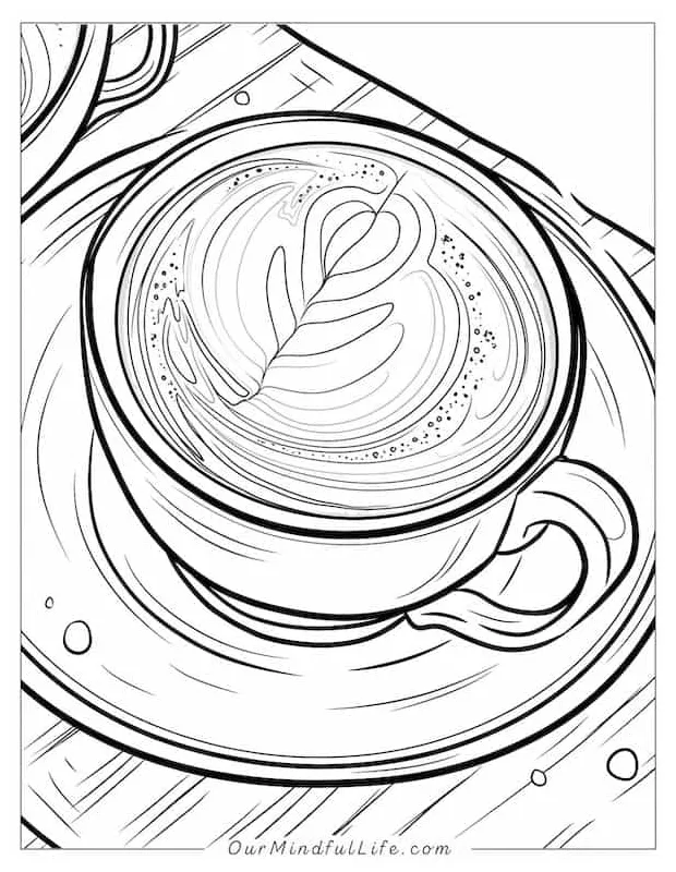 Latte coloring page at april hyde blog