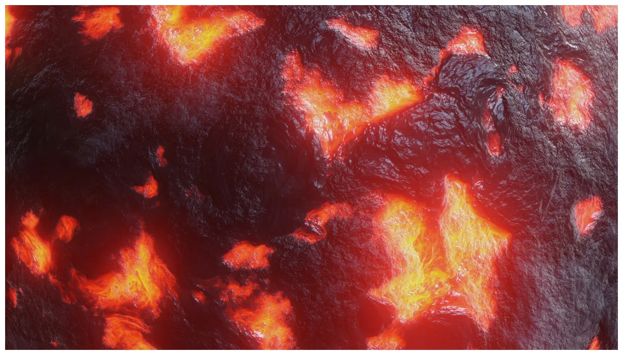 Animated lava cinematic shader pack eevee realtime superhive printable coloring page