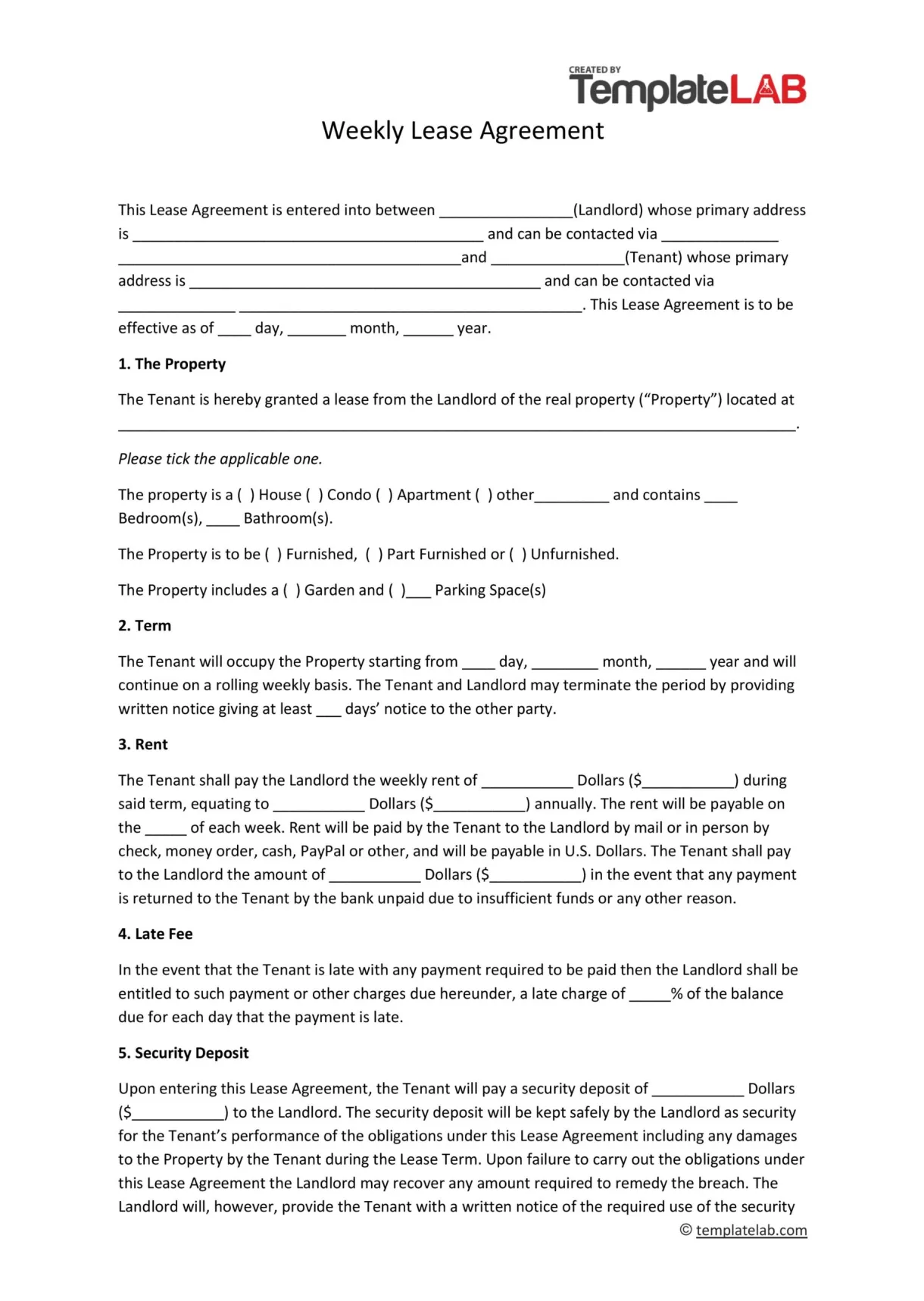 44 free residential lease agreement templates [word/pdf] worksheets