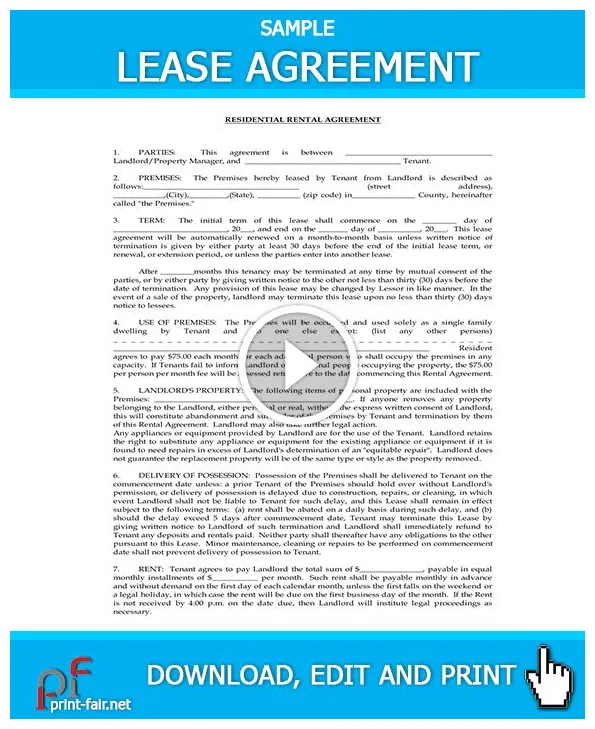 Lease agreement