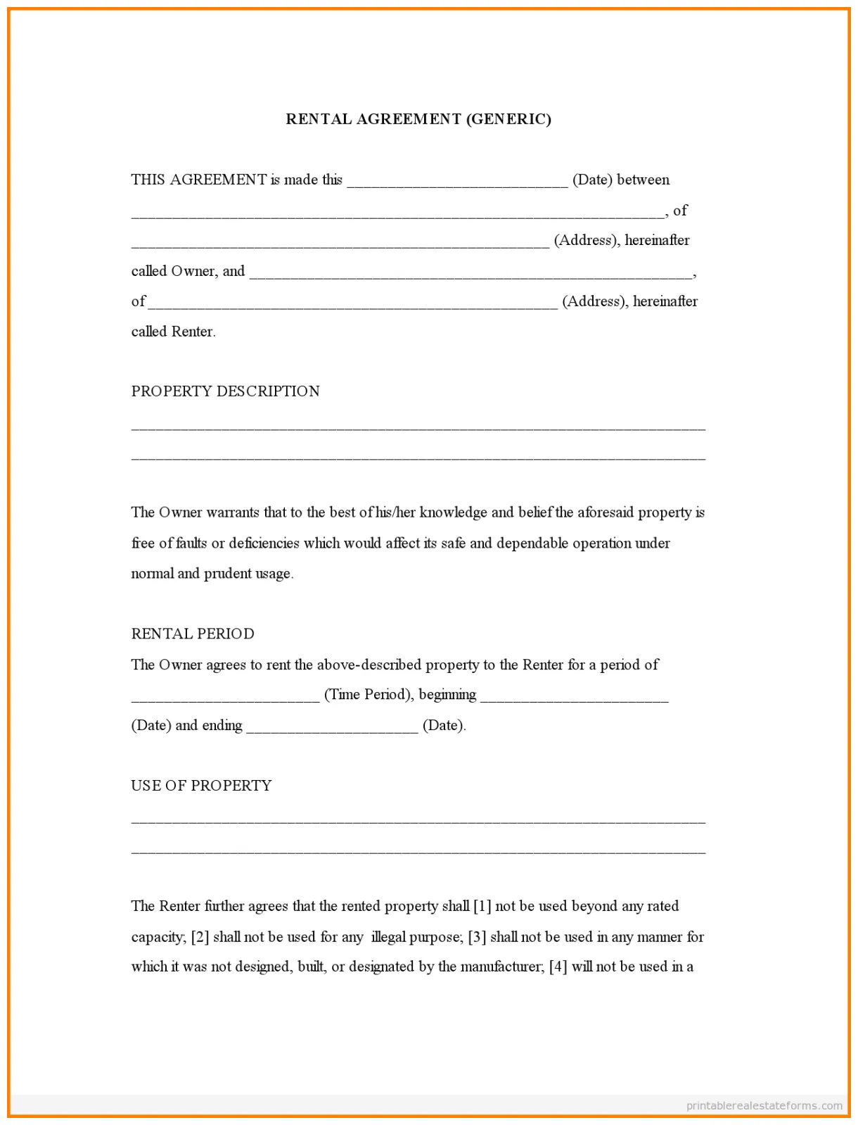 Free commercial lease agreement template download free sample
