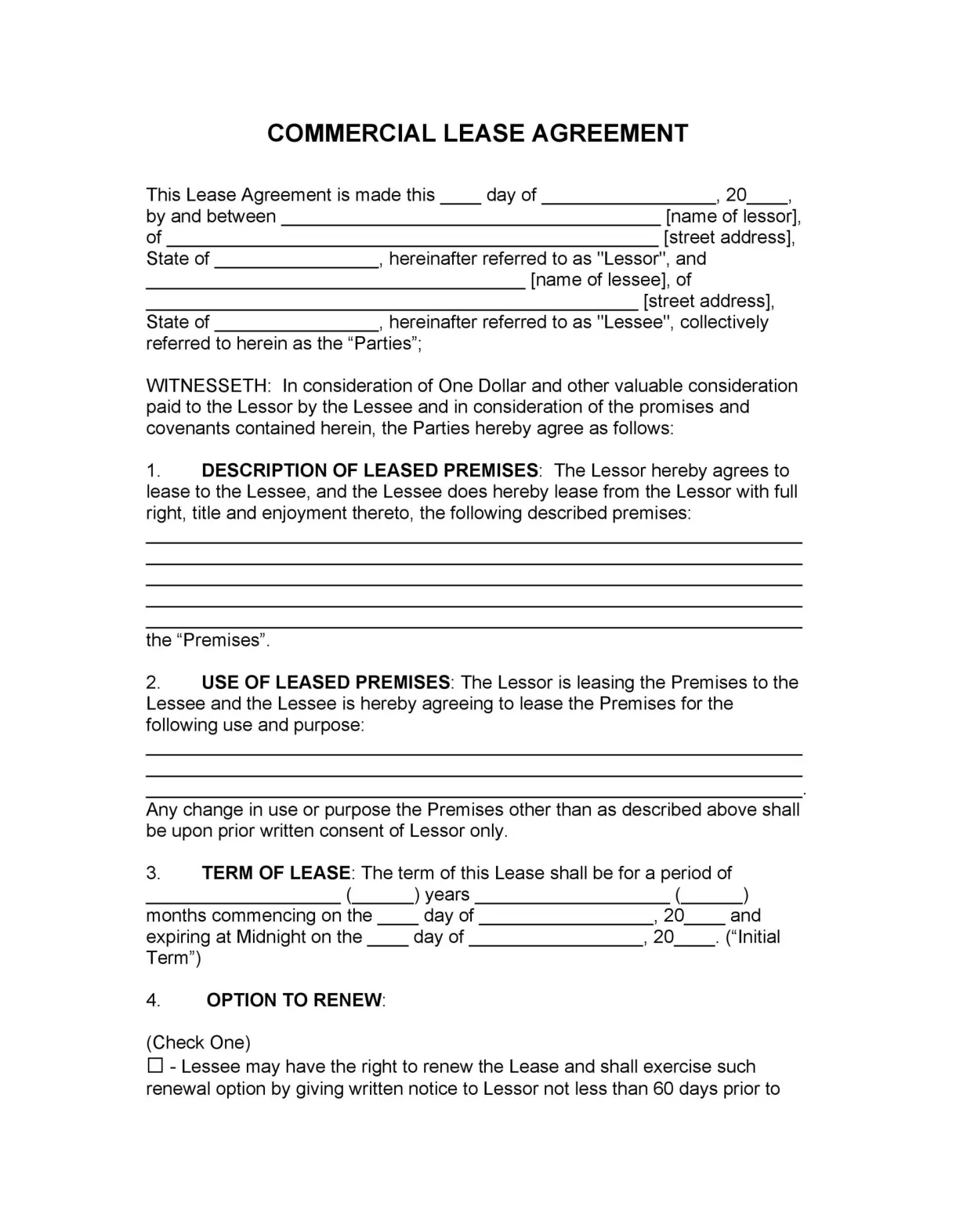26 free commercial lease agreement templates ᐅ templatelab