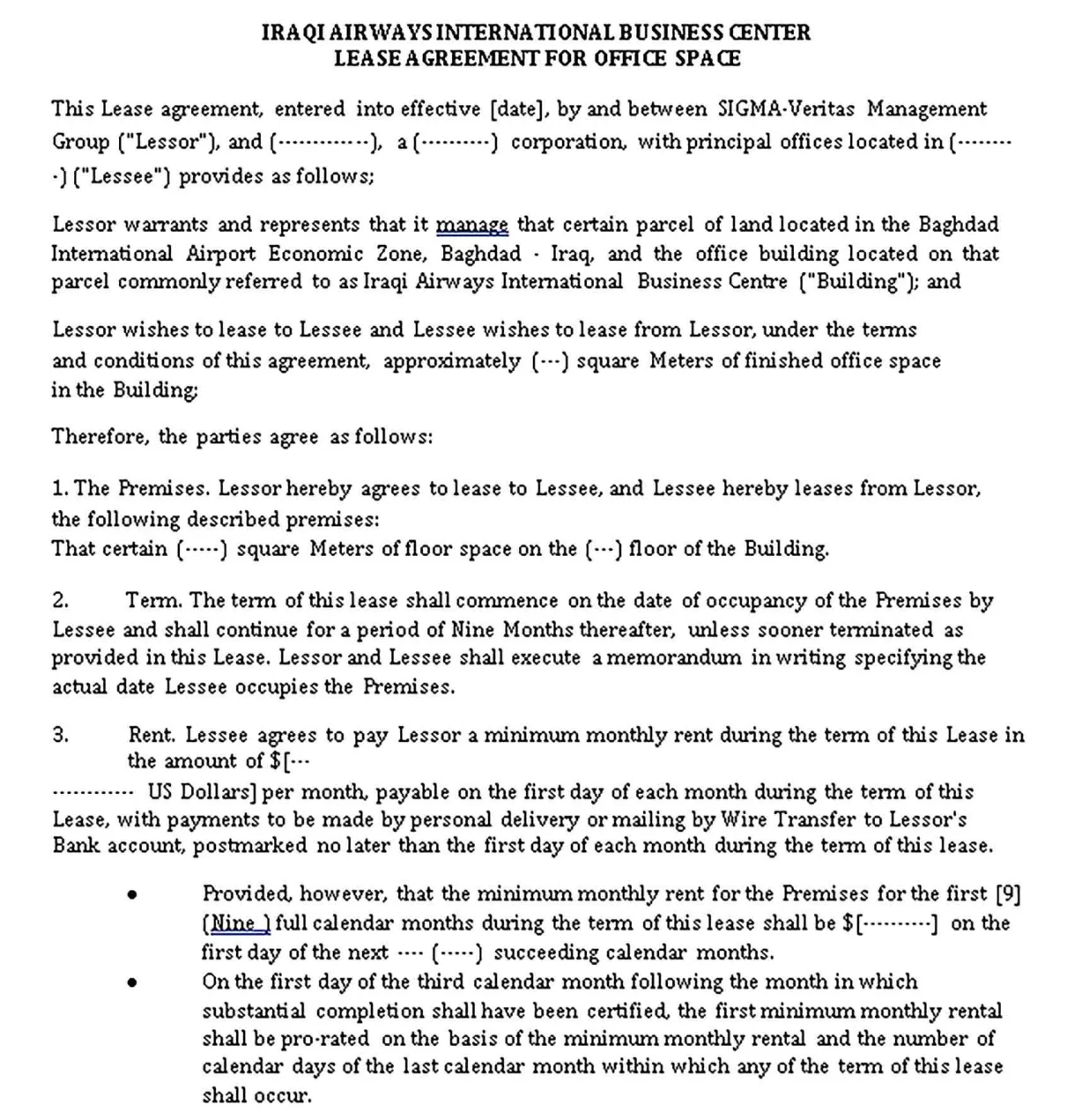 Lease agreement template sample artofit