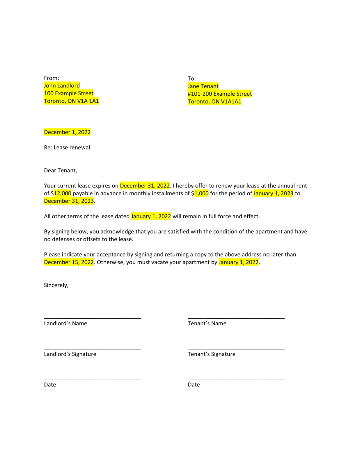 Lease Renewal Letter | Free Template + Guide | Square One
