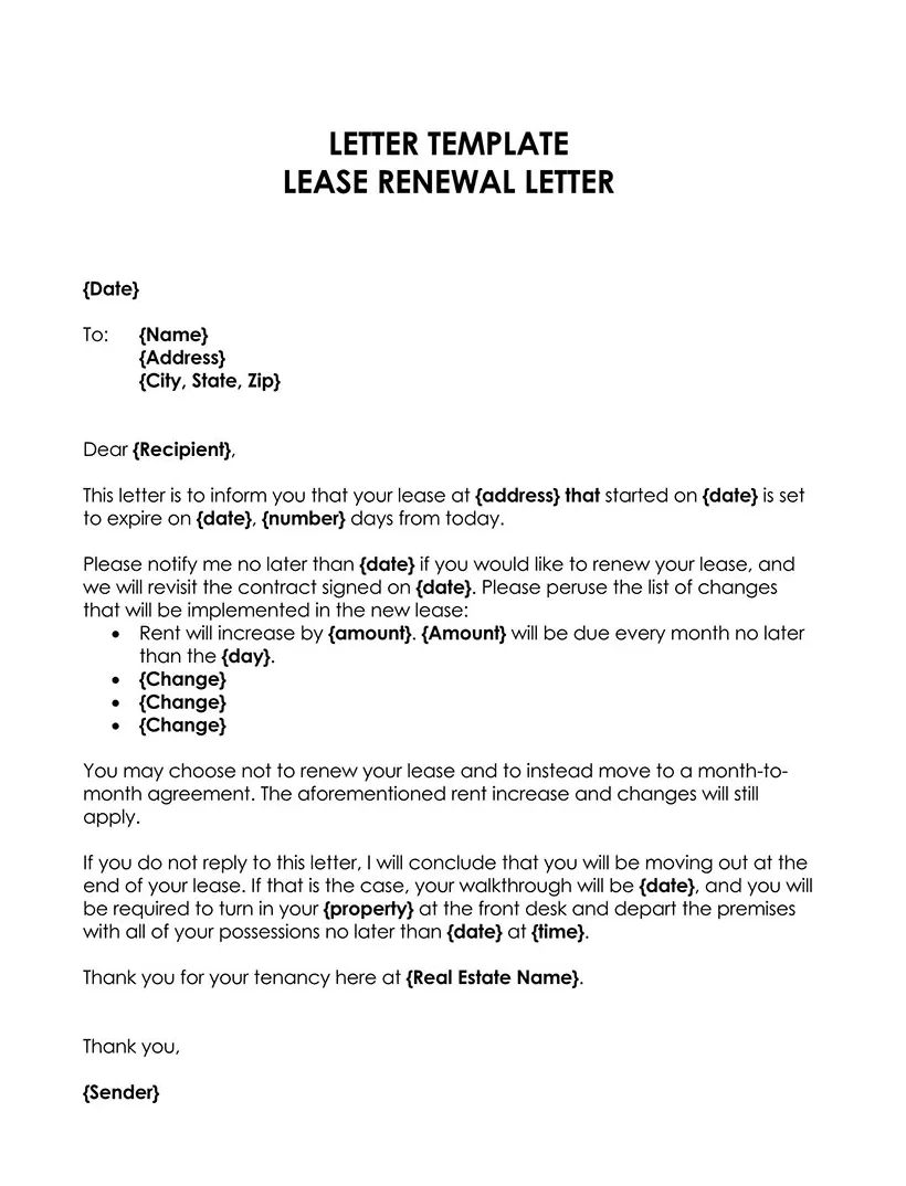 Lease Renewal Letter ( How to write+ Samples)