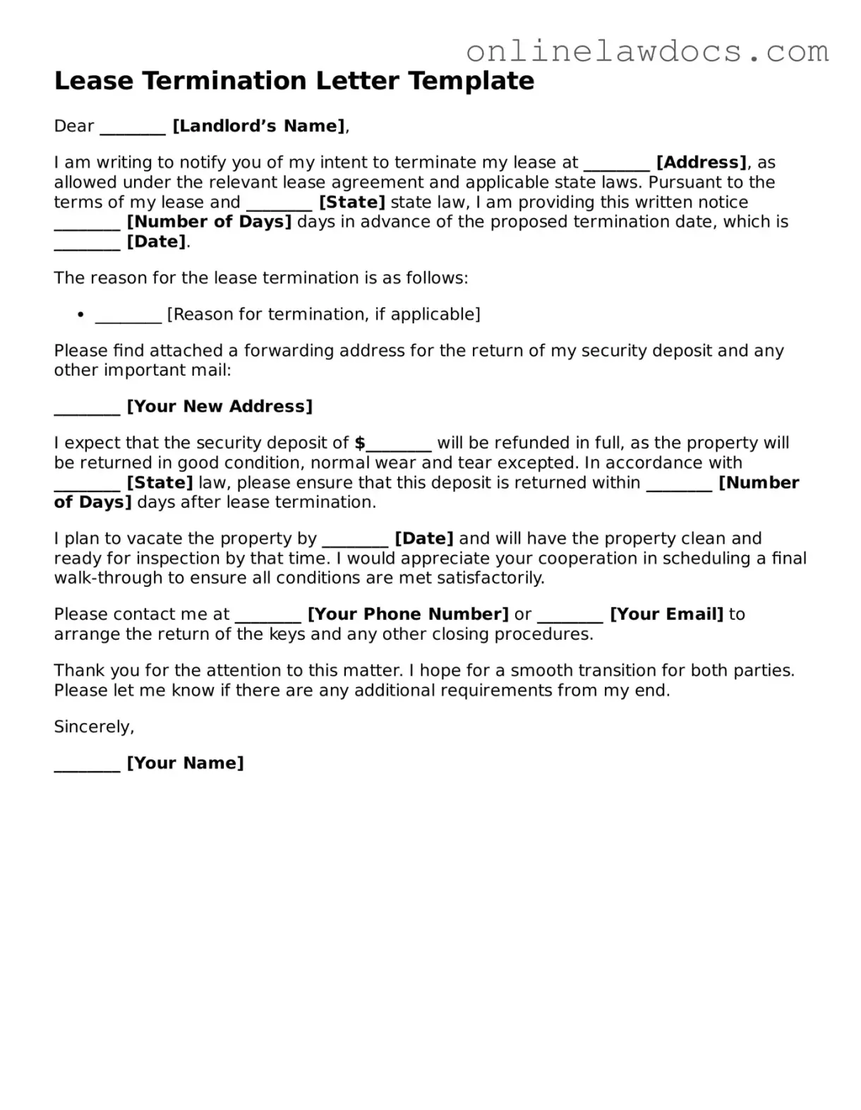 Template ️ onlinelawdocs