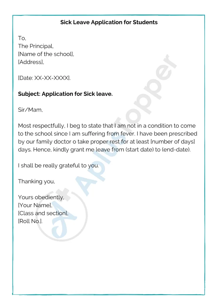 Leave Application Format for School, College and Office | Tips to Write