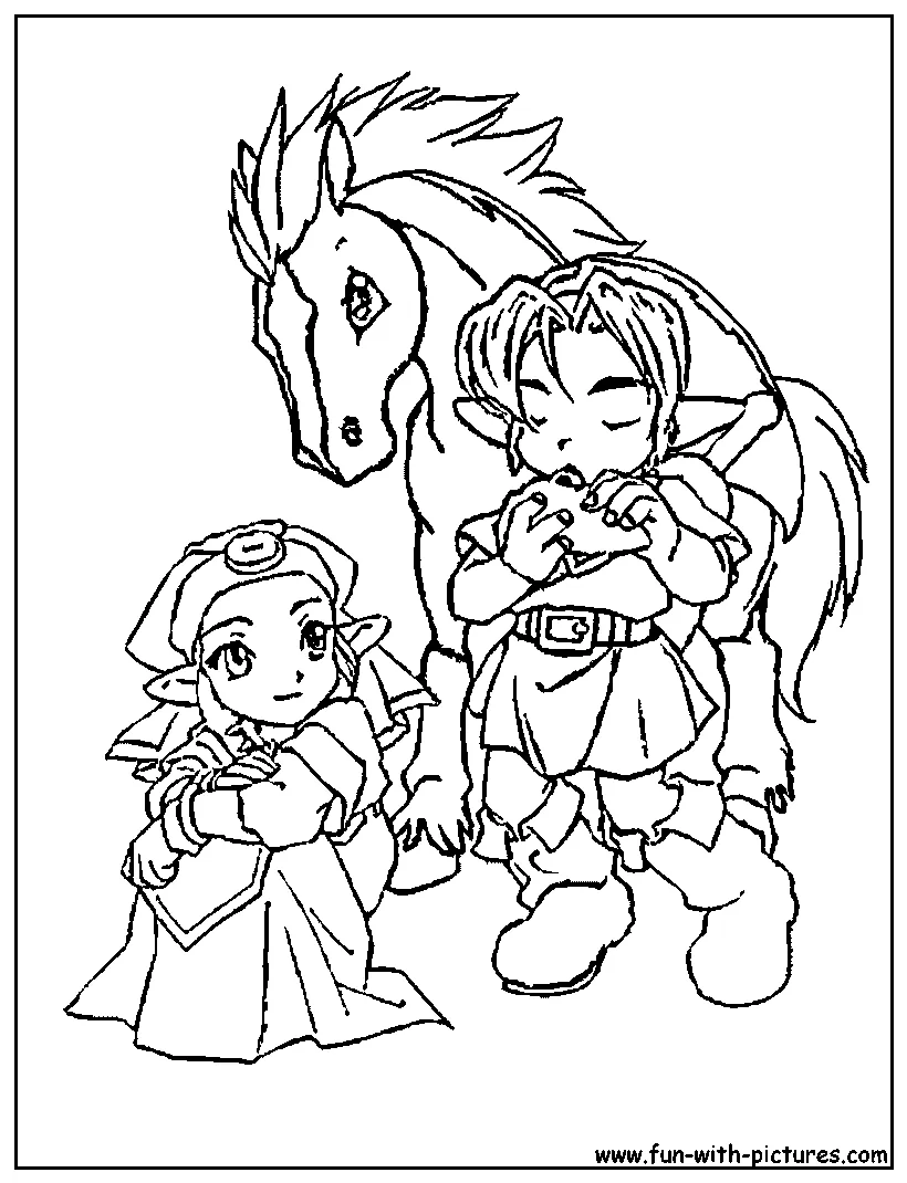 The Legend Of Zelda Coloring Pages - Coloring Home