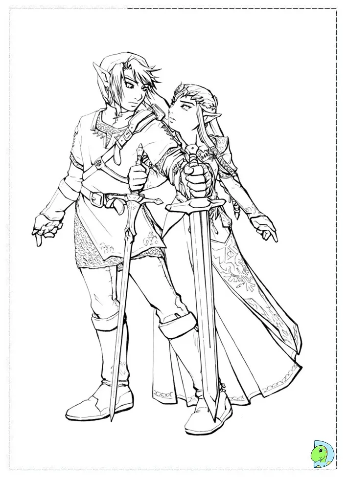 The Legend of Zelda Coloring page- DinoKids.org
