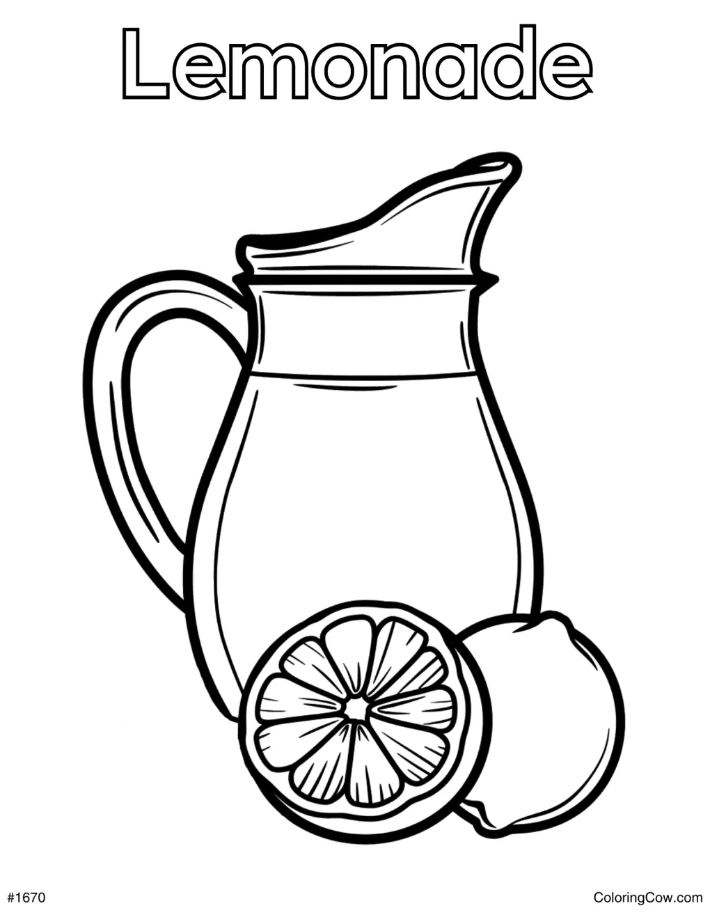 Lemonade coloring page printable coloring page