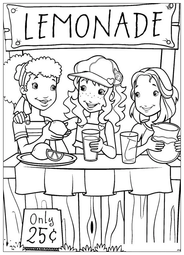 Lemonade Stand Coloring Pages - Coloring Home
