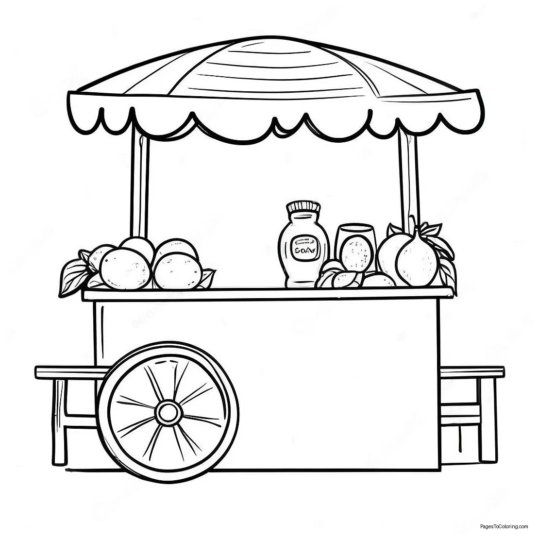 Lemonade Stand Coloring Page (47202-37826)