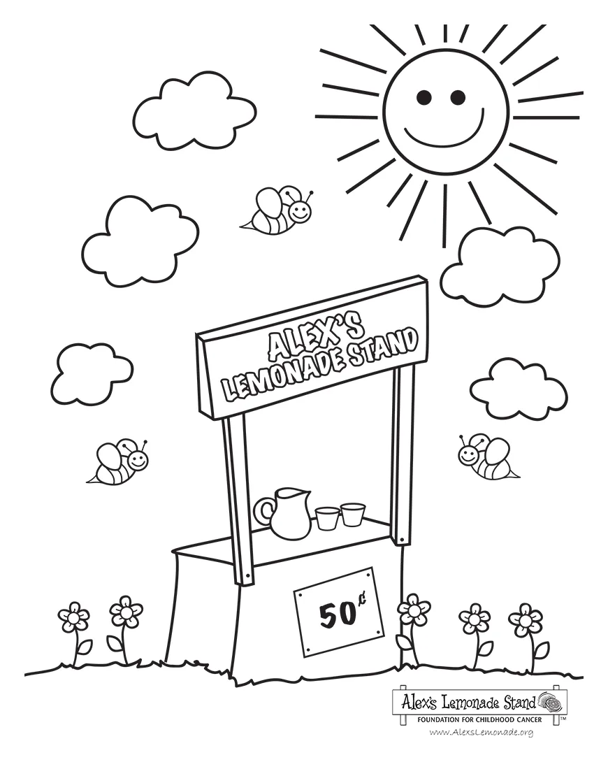 Lemonade Stand Coloring Coloring Pages