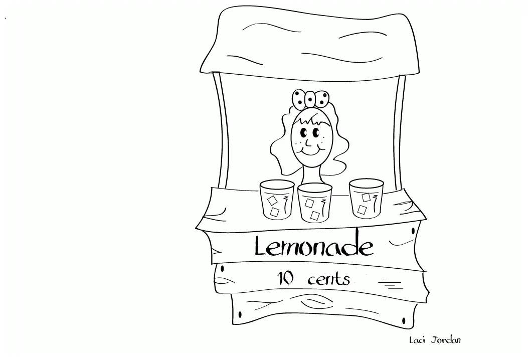 Lemonade Stand Coloring Coloring Pages