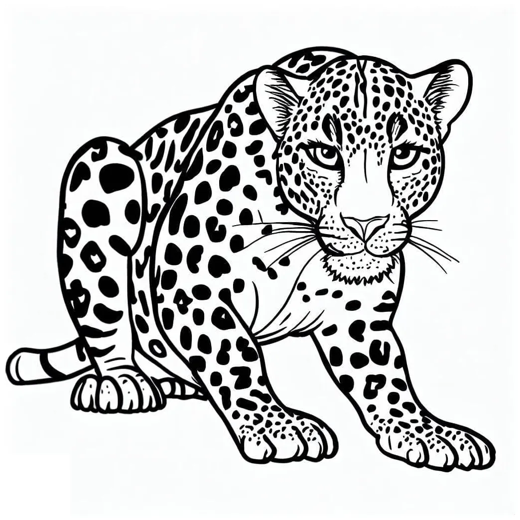 Leopard coloring pages - ColoringLib