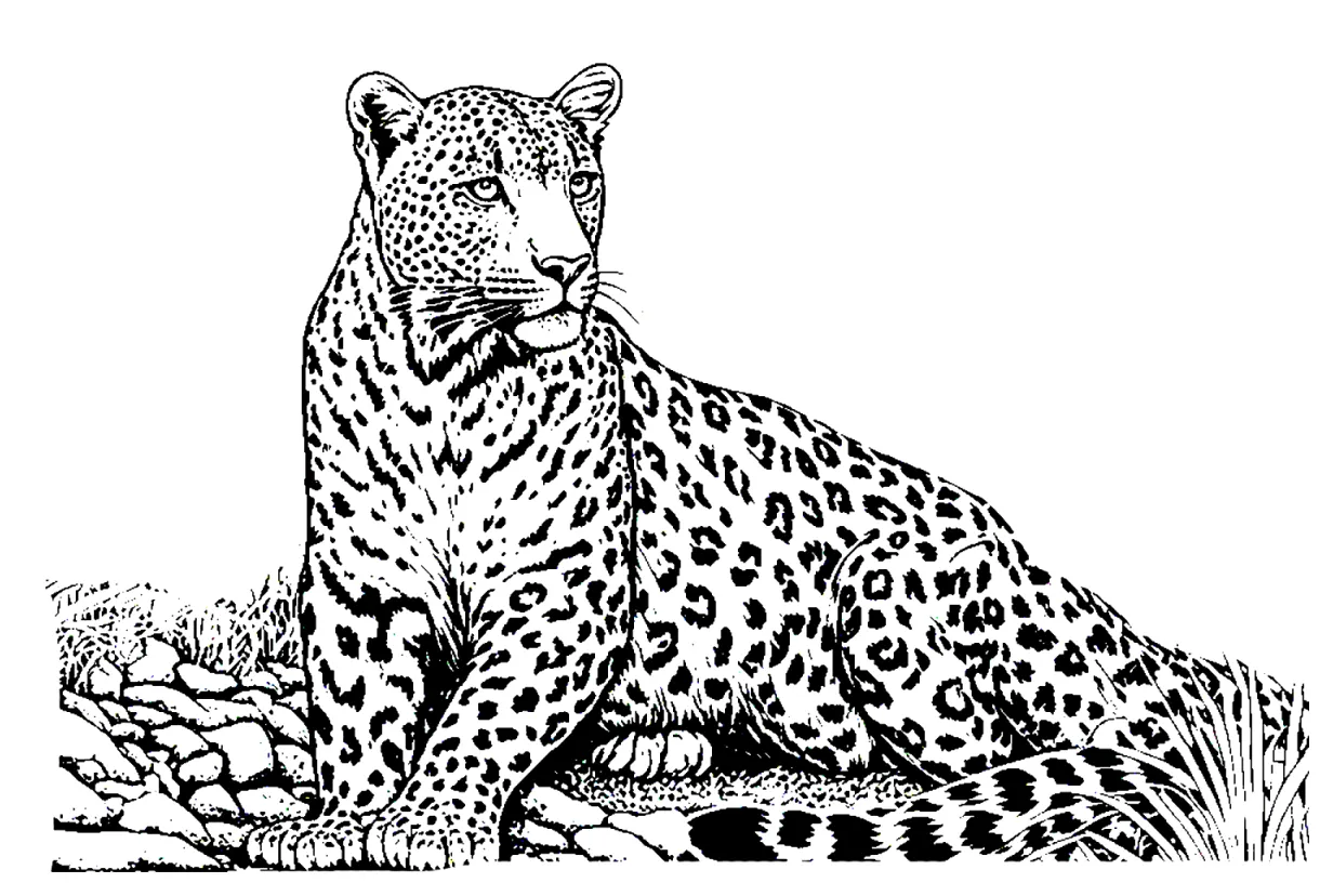 Leopard Coloring Page Printable