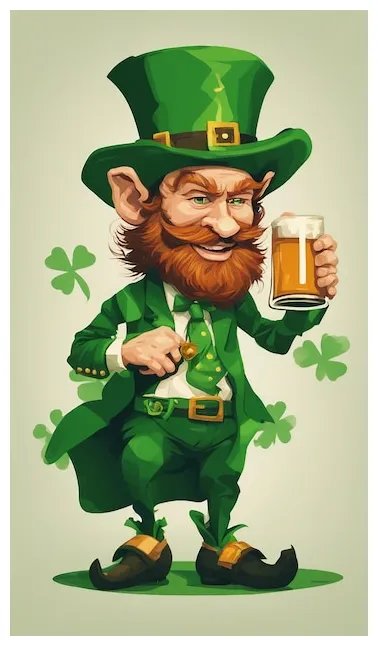 Premium vibrant st patricks day behold the leprechaun legend