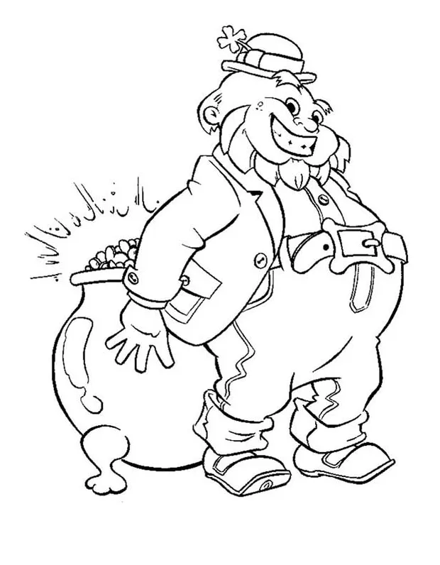 Pin on leprechaun coloring page