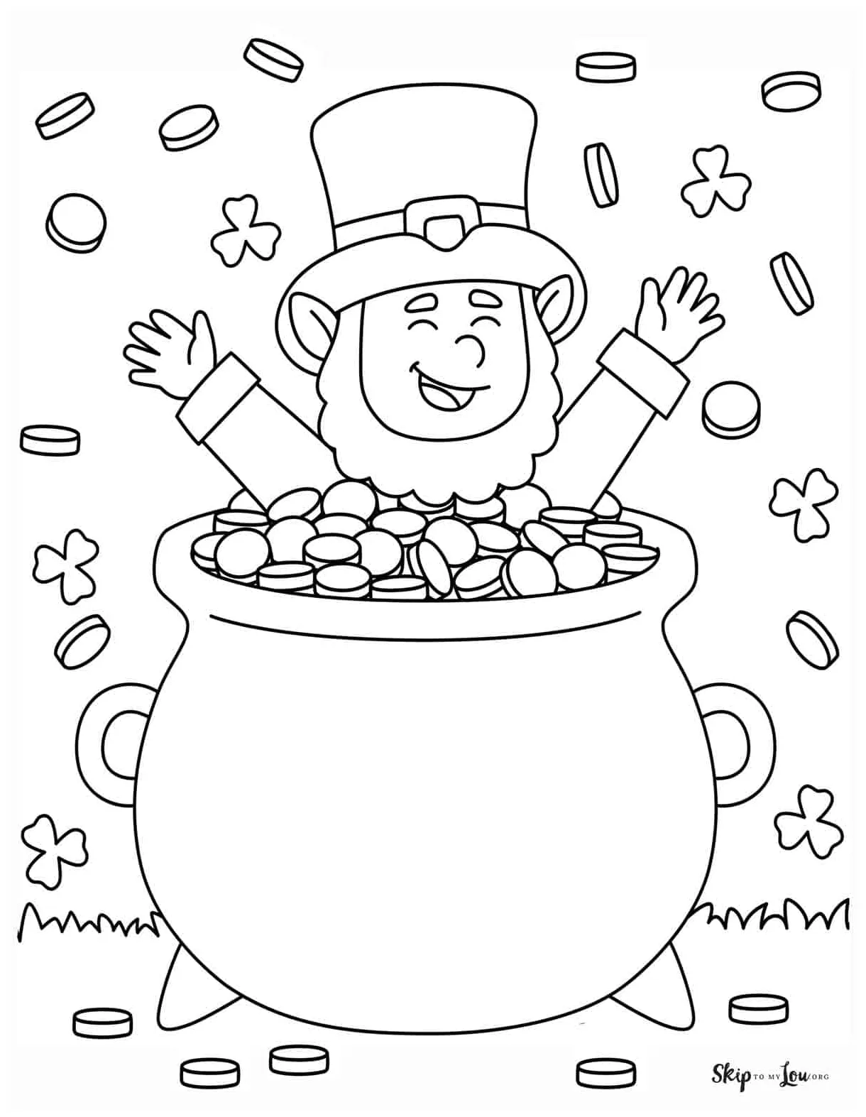 Leprechaun hat coloring page coloring pages