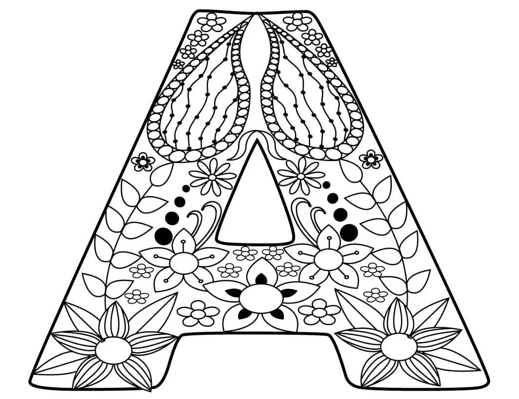 Letter a 2 coloring page free printable coloring pages for kids