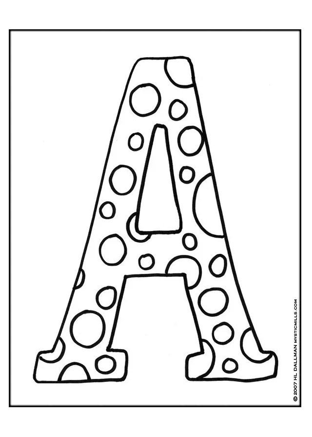 Coloring page letter a free printables img 9249