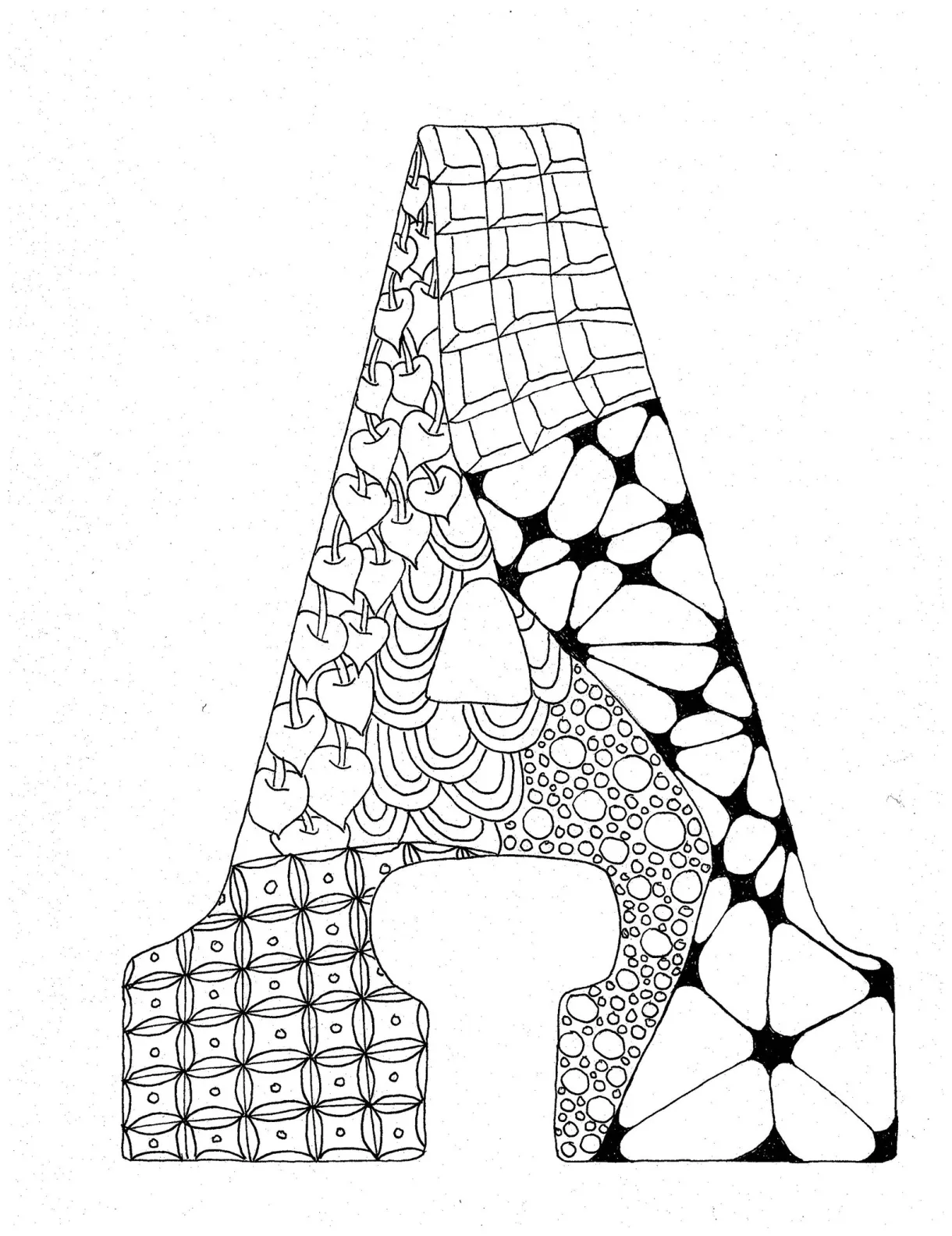 Instant download coloring page letter a etsy