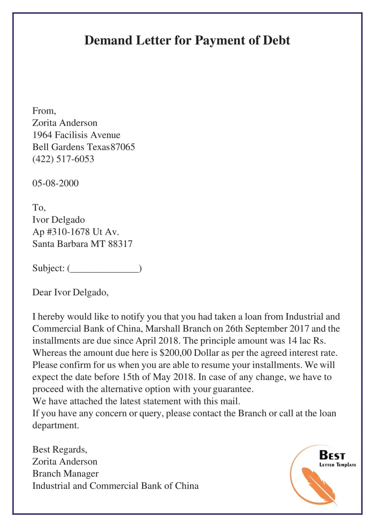 Free printable demand letter for payment template claim now