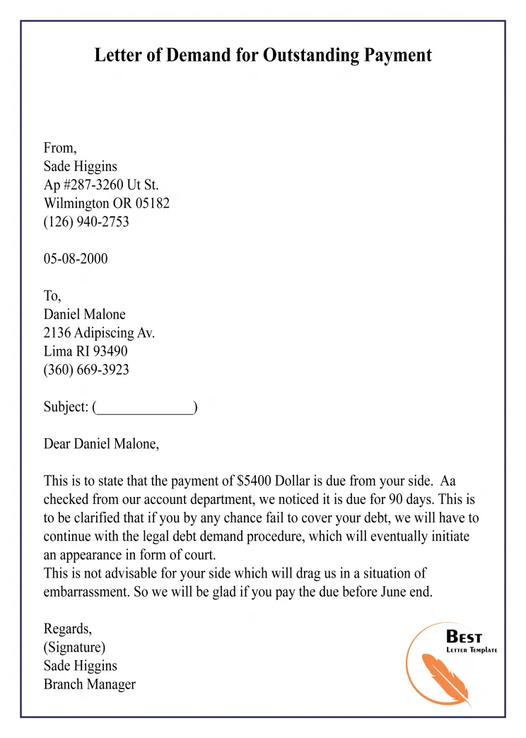 5+ free demand letter for payment template sample & examples