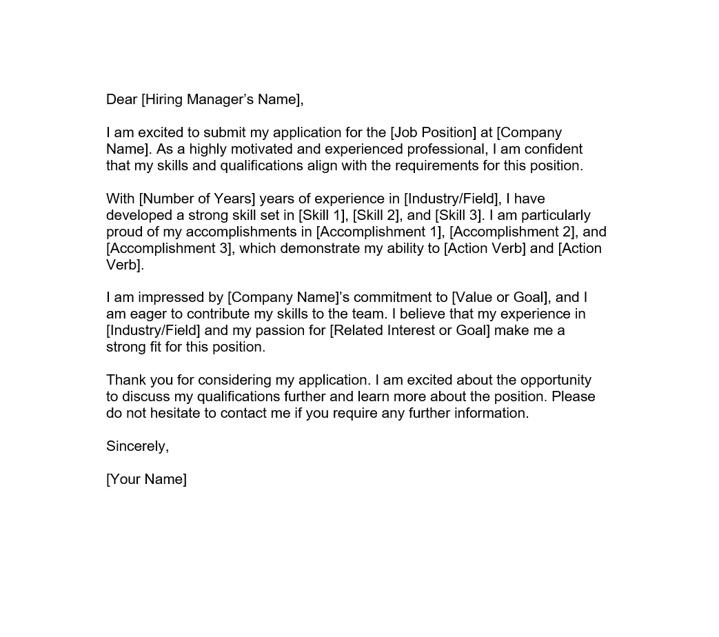 Letter of Intent for Job | Forms - Docs - 2023