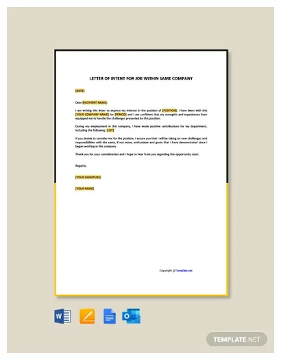 7+ letter of intent for a job examples to download