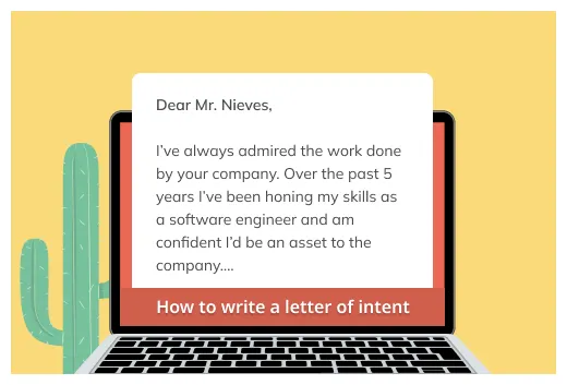 How to write a letter of intent for a job tips & examples
