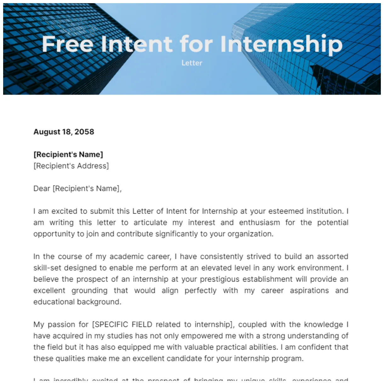 Illinois letter of intent template