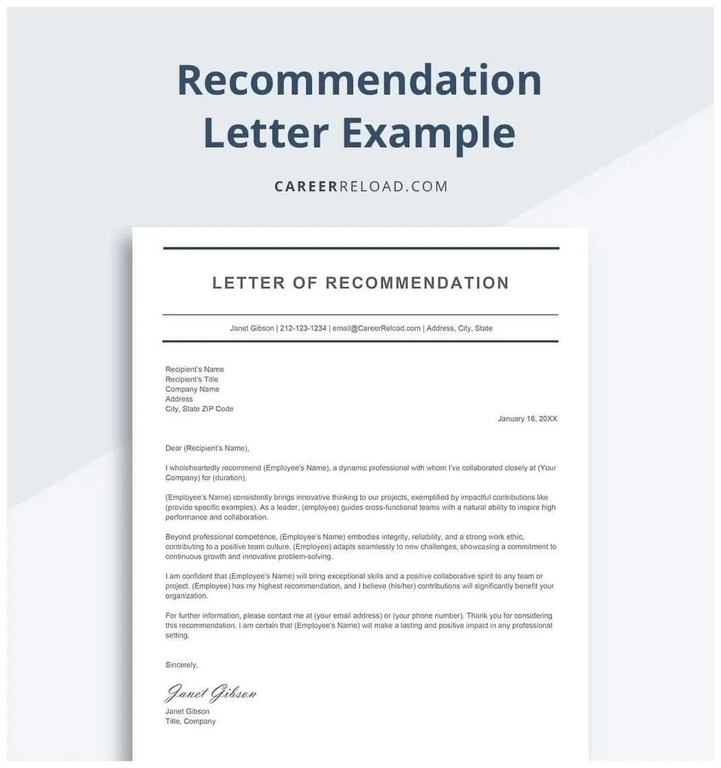 What to write in an employee recommendation letter infoupdate