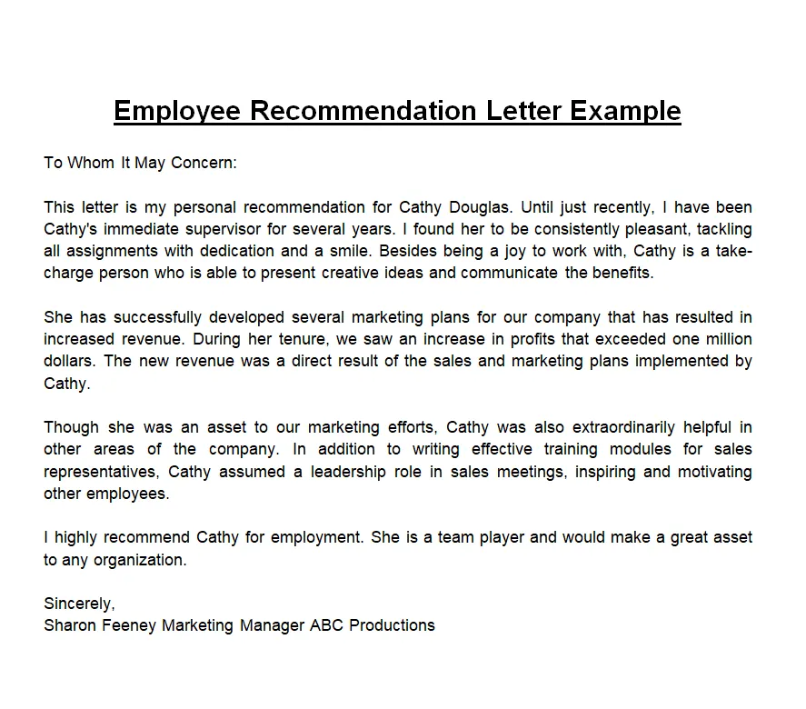 37+ free employee recommendation letter samples day to day email