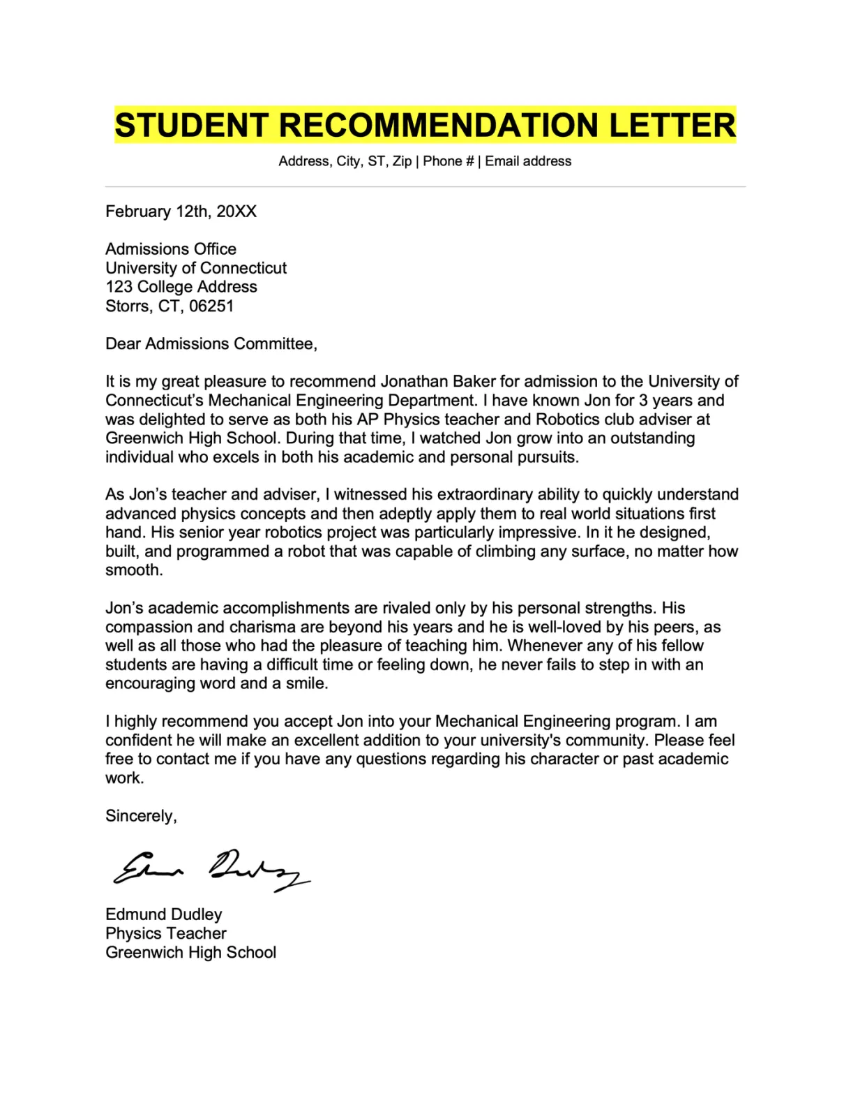 How to write a letter of recommendation samples & templates