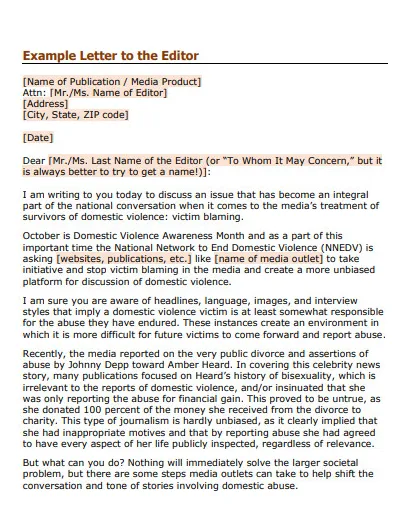 28+ letter to the editor examples to download