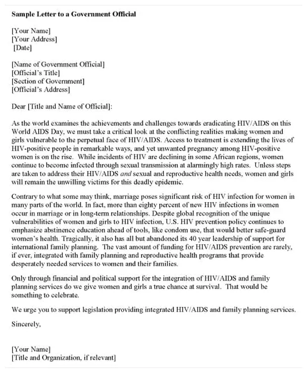 Government Letter Template