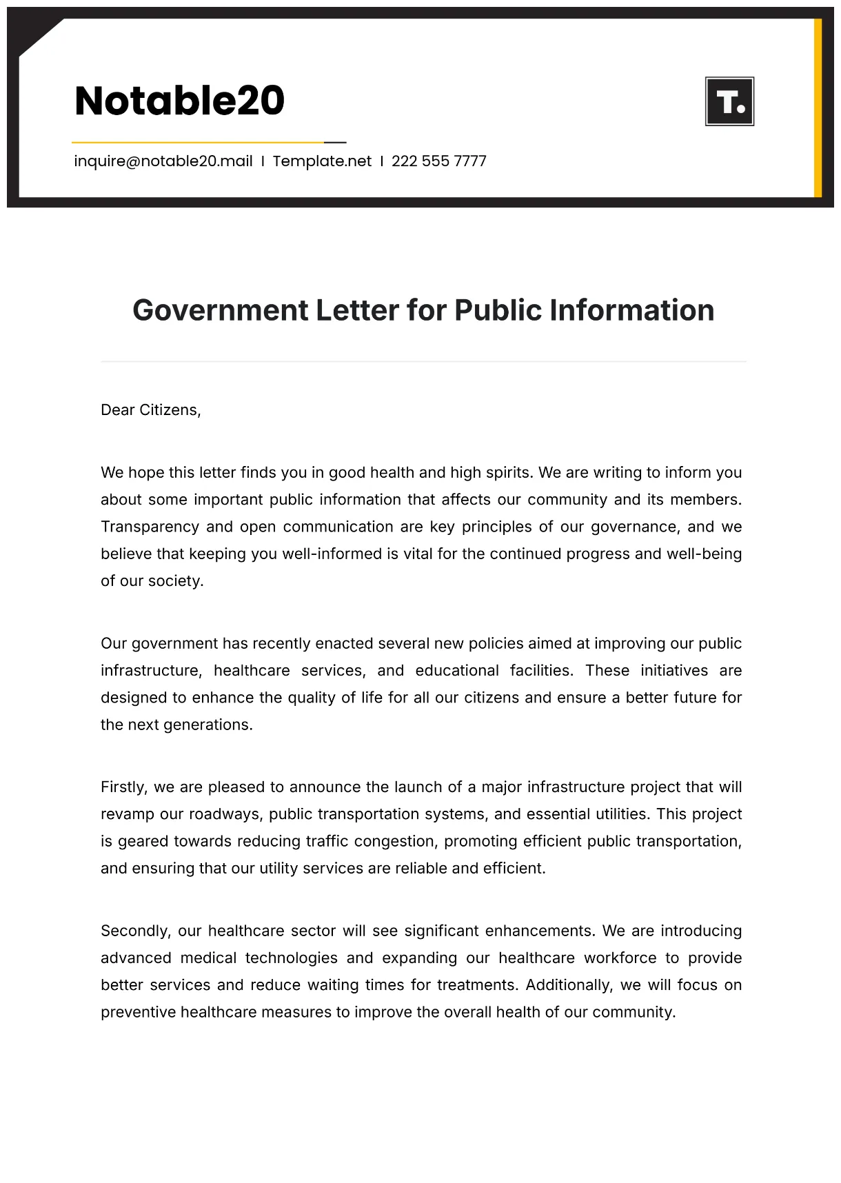 Political Letter Format Letter From Chair To The Deputy Prime Minister