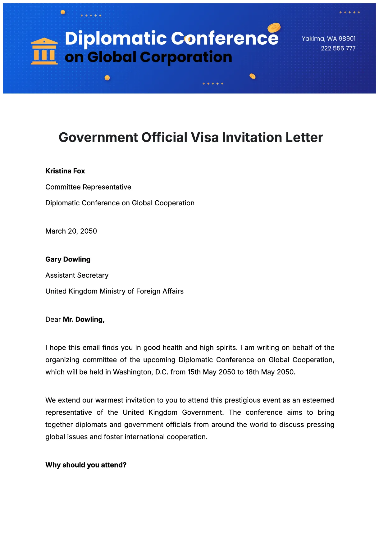 Page 2 FREE Visa Invitation Letter Templates & Examples - Edit Online