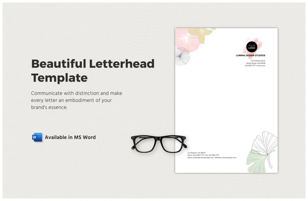 Red in word, google docs download template