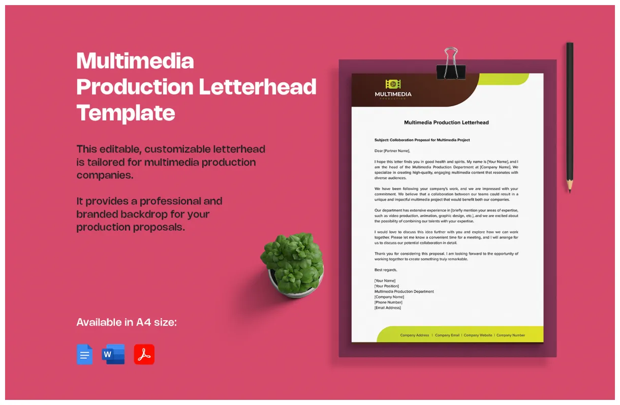 Red Letterhead Template in Word, Google Docs - Download | Template.net